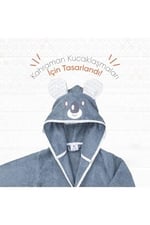 Gezenbebe Hero Kahraman Kapüşonlu Havlu Bebek Çocuk Bornozu Koala 2-4 Yaş