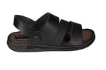 GEZER Erkek Siyah Sandalet Terlik Ortopedik Comfort tabanlı Siyah 40 40 EU