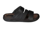 GEZER Erkek Siyah Sandalet Terlik Ortopedik Comfort tabanlı Siyah 40 40 EU