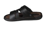 GEZER Erkek Siyah Sandalet Terlik Ortopedik Comfort tabanlı Siyah 40 40 EU