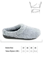 Gezer Kadın Kışlık Peluşlu Tasarım Ev Bahçe Gondol Terlik GT1KZM.16160.00