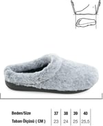 Gezer Kadın Kışlık Peluşlu Tasarım Ev Bahçe Gondol Terlik GT1KZM.16160.00