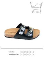 Gezer Kadın Yazlık Iki Toka Ayarlanabilir Rahat Mantar Taban Fashion Günlük Terlik GT2YZE.14323.27