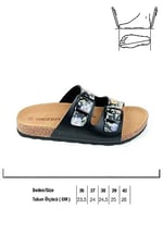 Gezer Kadın Yazlık Iki Toka Ayarlanabilir Rahat Mantar Taban Fashion Günlük Terlik GT2YZE.14323.27