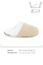 Gezer Kışlık Içi Peluşlu Kadın Ev Terlik GT2KZE.14739.00, Bej, 37
