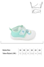 Gezer Yazlık Keten Kız Bebe Happy Birds Cırtlı Ayarlanabilir Ayakkabı