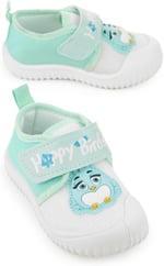 Gezer Yazlık Keten Kız Bebe Happy Birds Cırtlı Ayarlanabilir Ayakkabı