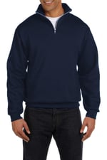 Ghassy Co. Erkek Dik Yaka Silver Yarım Fermuarlı Sweatshirt LACİVERT XL