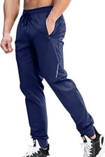 Ghassy Co. Erkek Run Ultra Hafif Egzersiz Aktif Joggers Spor Dar Paça Eşofman Altı LACİVERT M