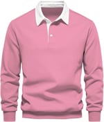Ghassy Co. Erkek Retro Renk Bloklu Pamuklu Gömlek Yaka Sweatshirt