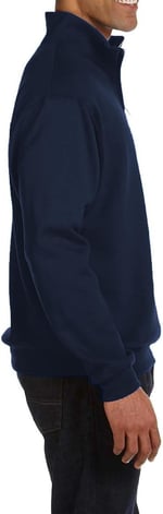 Ghassy Co. Erkek Dik Yaka Silver Yarım Fermuarlı Sweatshirt LACİVERT XL