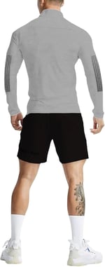 Ghassy Co. Erkek Running Hızlı Kuruma Nem Emici Teknik Performan Uzun Kollu T-shirt