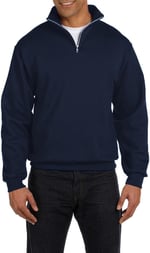 Ghassy Co. Erkek Dik Yaka Silver Yarım Fermuarlı Sweatshirt LACİVERT XL