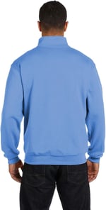 Ghassy Co. Erkek Dik Yaka Silver Yarım Fermuarlı Sweatshirt AÇIK MAVİ XL