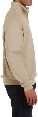 Ghassy Co. Erkek Dik Yaka Silver Yarım Fermuarlı Sweatshirt BEJ L