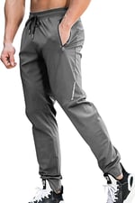 Ghassy Co. Erkek Run Ultra Hafif Egzersiz Aktif Joggers Spor Dar Paça Eşofman Altı FÜME XL