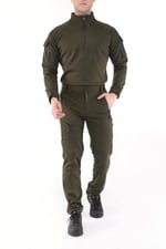 Ghassy Co. Erkek Military mbat Alt Üst Softshell Takım HAKİ S