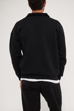Ghassy Co. Erkek Polo Yaka Oversize Yarım Fermuarlı Sweatshirt