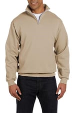 Ghassy Co. Erkek Dik Yaka Silver Yarım Fermuarlı Sweatshirt BEJ L
