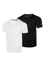 Ghassy Co. Erkek 2'Li Paket Dry Fit Atletik Nem Emici Günlük Tshirt