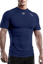 Ghassy Co. Erkek Premium Nefes Alabilen Hızlı Kuruma Koşu Fitness Reflektör Armalı Spor T-shirt