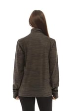 Ghassy Co. Kadın Running Nem Emici Uv Güneşten Koruma Parmaklık Detaylı Uzun Kollu Outdoor Spor Tshirt