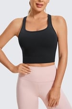 Ghassy Co. Kadın Racerback Running Yoga Egzersiz Fitness Spor Sütyen CRS004 SİYAH M