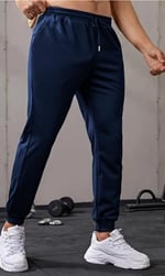 Ghassy Co. Erkek Dar Paça Running Hafif Koşucu Fitness Gym Athletic Dalgıç Kumaş Spor Eşofman Altı LACİVERT XL