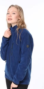 Ghassy Co. KADIN TAM FERMUARLI POLAR CEKET MAVİ L