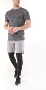 Ghassy Co. Erkek Nem Emici Aktif Gym Fitness Koşu Performans Outdoor Tshirt