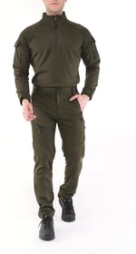 Ghassy Co. Erkek Military mbat Alt Üst Softshell Takım HAKİ S