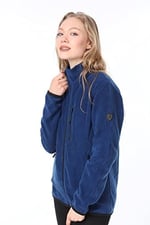 Ghassy Co. KADIN TAM FERMUARLI POLAR CEKET MAVİ L