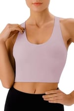 Ghassy Co. Kadın Çarpraz Sırt Detaylı Kaplı Yoga Egzersiz Fitness Spor Sütyeni CRS001