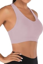 Ghassy Co. Kadın Çarpraz Sırt Detaylı Criss Cross Kaplı Yoga Egzersiz Fitness Spor Sütyeni
