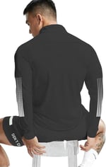 Ghassy Co. Erkek Running Hızlı Kuruma Nem Emici Teknik Performan Uzun Kollu T-shirt