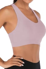 Ghassy Co. Kadın Çarpraz Sırt Detaylı Criss Cross Kaplı Yoga Egzersiz Fitness Spor Sütyeni