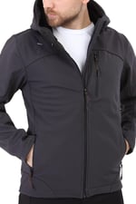 Ghassy Co. Erkek İçi Polarlı Su ve Rüzgar Geçirmez Softshell Spor Mont