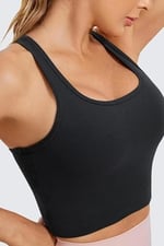 Ghassy Co. Kadın Racerback Running Yoga Egzersiz Fitness Spor Sütyen CRS004 SİYAH M