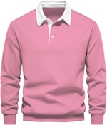 Ghassy Co. Erkek Retro Renk Bloklu Pamuklu Gömlek Yaka Sweatshirt