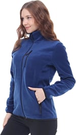 Ghassy Co. KADIN TAM FERMUARLI POLAR CEKET MAVİ L