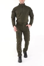 Ghassy Co. Erkek Military mbat Alt Üst Softshell Takım HAKİ S