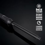 ghd Eğri ince değnek, klipssiz profesyonel saç maşası, siyah