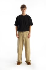 Gıesto Kemerli Paraşüt Pantolon - Bej