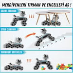 Giffy / Oyuncak 2.4 GhZ Uzaktan ve Bilekten Kumandalı Şarjlı 8 Teker Akrobat Robot Köoek Müzikli ve Led Işıklı Full Fonksiyon Akıllı Köpek Yavrusu Çift Kumanda Kontollü