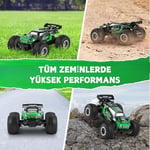 Giffy/Oyuncak 2.4 Ghz Uzaktan Kumandalı Şarjlı LED Işıklı Drift Atan 15 Km Hız Yapan Off Road Araba 45 Dk Sürüş Süresi 1200 Mah Batarya (Yeşil)