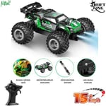 Giffy/Oyuncak 2.4 Ghz Uzaktan Kumandalı Şarjlı LED Işıklı Drift Atan 15 Km Hız Yapan Off Road Araba 45 Dk Sürüş Süresi 1200 Mah Batarya (Yeşil)