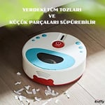Giffy/Oyuncak Pilli Robot Süpürge Sesli Ve Işıklı Gerçek Süpürme Özelliği Ve Sürekli Farklı Yönlere Giden Oyuncak Robot Süpürge Oyuncağı