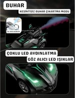 Giffy/Oyuncak Uzaktan Kumandalı Şarjlı Duman Çıkartan Işıklı Araba Buhar Çıkartan Drift Atan Araba 1:20 Ölçek Full Fonksiyon