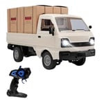 Giffy/Uzaktan Kumandalı RC Kamyonet,Yük Taşıma Aracı,Sesli,Işıklı,Şarjlı,(Pil Hediyeli),2.4 Ghz Araç, Koli Taşıyabilen Nakliye Kamyoneti (Beyaz)