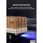 Giffy/Uzaktan Kumandalı RC Kamyonet,Yük Taşıma Aracı,Sesli,Işıklı,Şarjlı,(Pil Hediyeli),2.4 Ghz Araç, Koli Taşıyabilen Nakliye Kamyoneti (Beyaz)